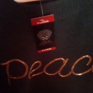 Vince Camuto Black Sweater with Gold Detail